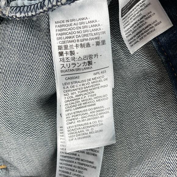 LEVIS Jacket Womens XL Trucker Red Tab Original Denim Cotton Stretch Blue - Picture 11 of 16